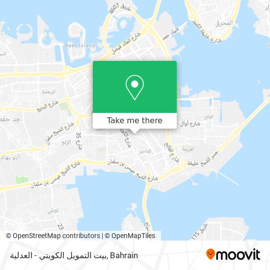 بيت التمويل الكويتي - العدلية map