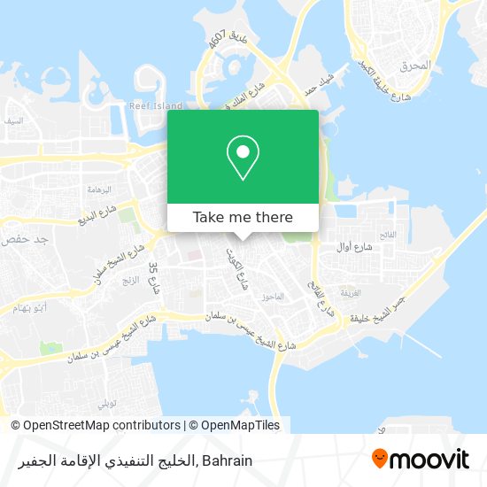 الخليج التنفيذي الإقامة الجفير map
