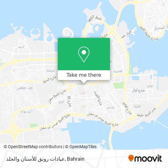 عيادات رونق للأسنان والجلد map