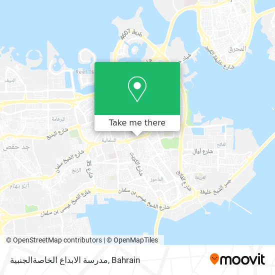 مدرسة الابداع الخاصةالجنبية map