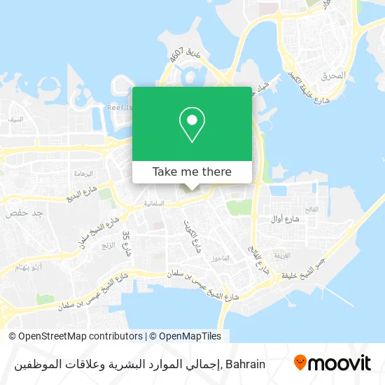 إجمالي الموارد البشرية وعلاقات الموظفين map