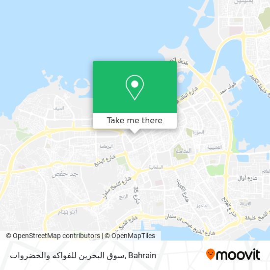 سوق البحرين للفواكه والخضروات map