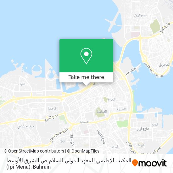 المكتب الإقليمي للمعهد الدولي للسلام في الشرق الأوسط (Ipi Mena) map