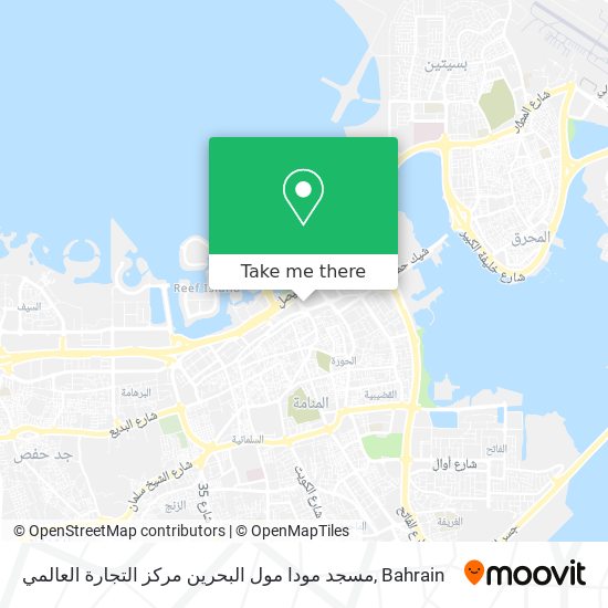 مسجد مودا مول البحرين مركز التجارة العالمي map