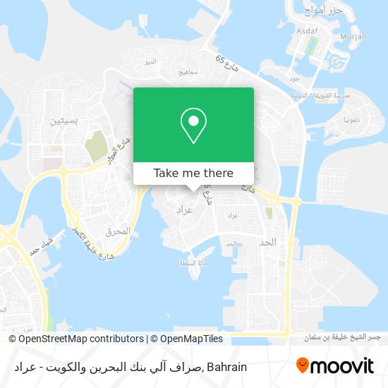 صراف آلي بنك البحرين والكويت - عراد map
