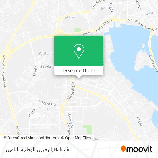 البحرين الوطنية للتأمين map