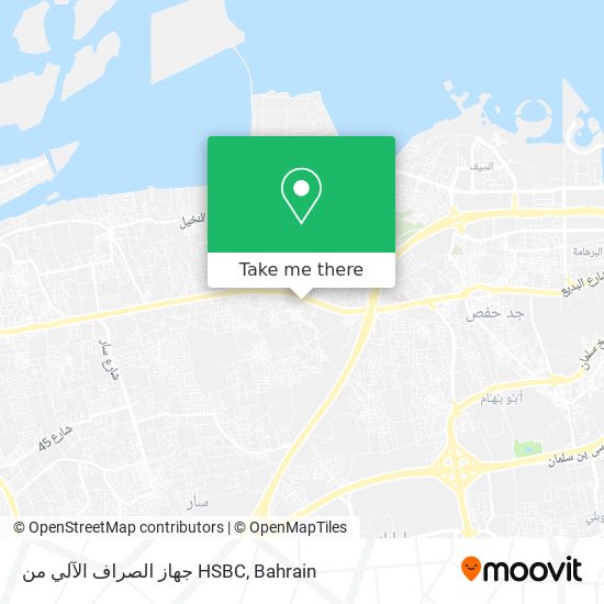 جهاز الصراف الآلي من HSBC map