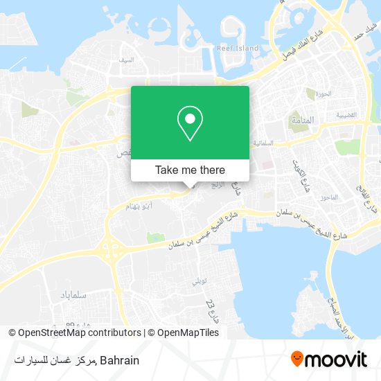 مركز غسان للسيارات map