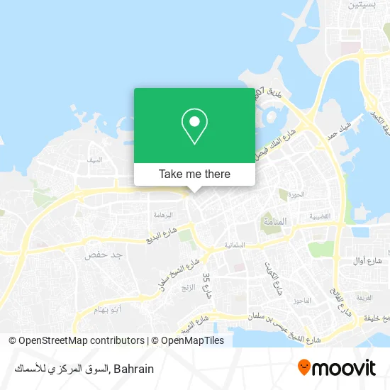السوق المركزي للأسماك map
