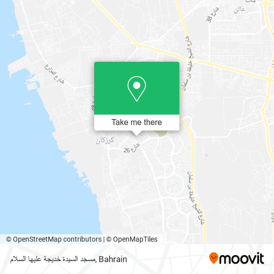 مسجد السيدة خديجة عليها السلام map