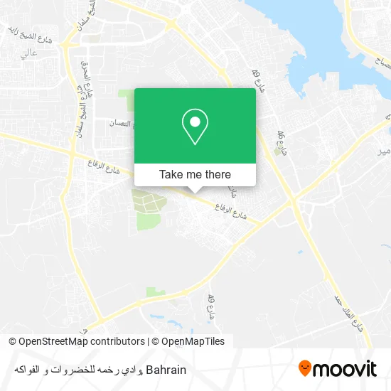 وادي رخمه للخضروات و الفواكه map