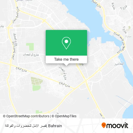 قصر الامل للخضروات والفواكة map