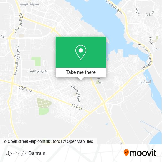 حلويات غزل map