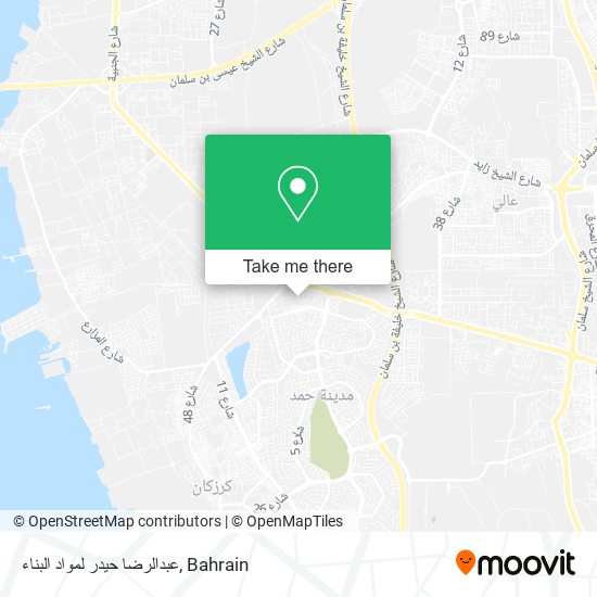 عبدالرضا حيدر لمواد البناء map