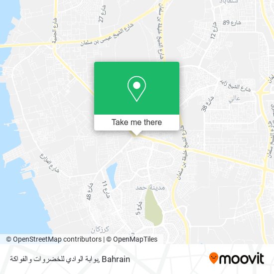 بوابة الوادي للخضروات والفواكة map