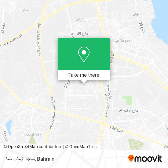 مسجد الإمام رضا map