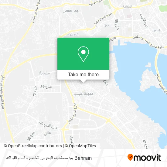 مؤسسةحياة البحرين للخضروات والفواكه map