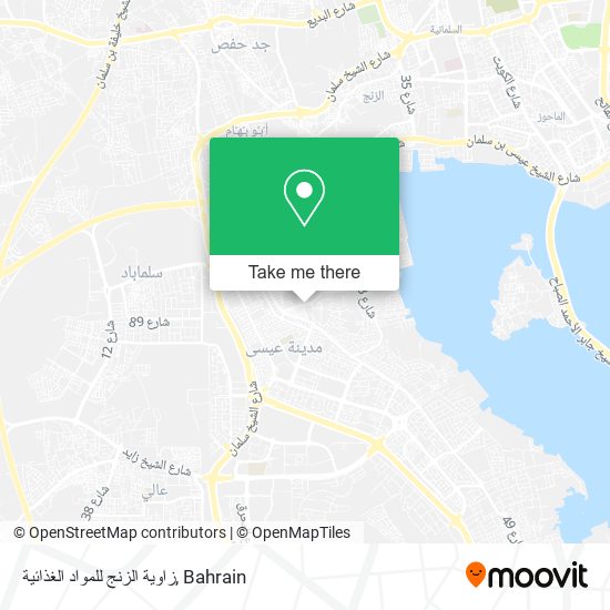 زاوية الزنج للمواد الغذائية map