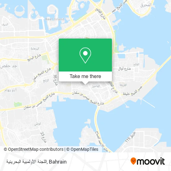 اللجنة الأولمبية البحرينية map