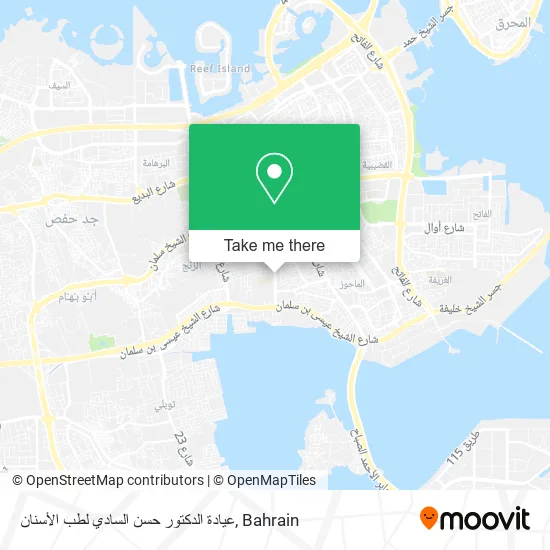عيادة الدكتور حسن السادي لطب الأسنان map