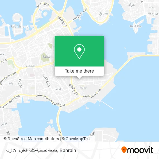 جامعة تطبيقية-كلية العلوم الإدارية map