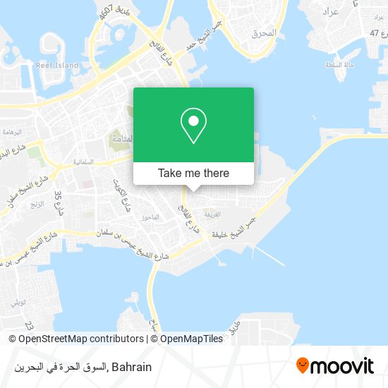 السوق الحرة في البحرين map