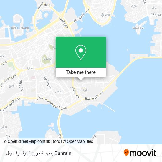 معهد البحرين للبنوك والتمويل map