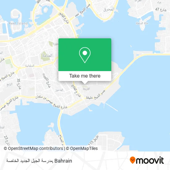 مدرسة الجيل الجديد الخاصة map