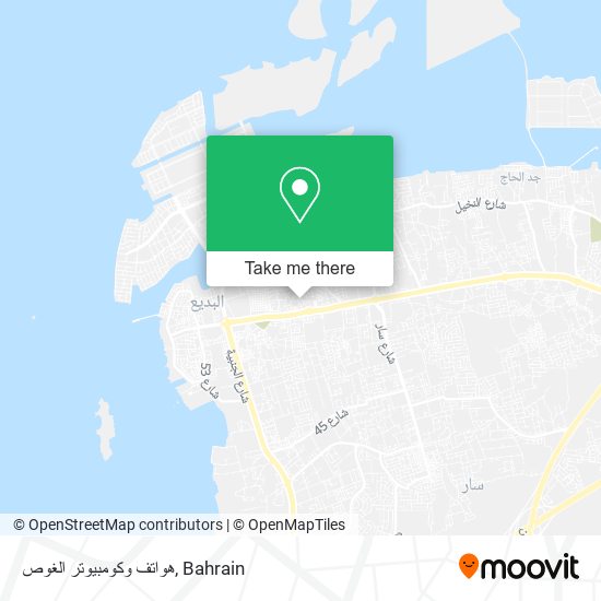 هواتف وكومبيوتر الغوص map