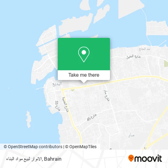 الانوار لبيع مواد البناء map