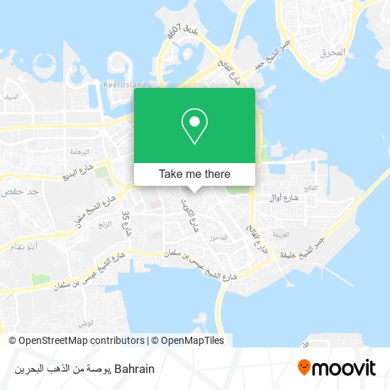 بوصة من الذهب البحرين map