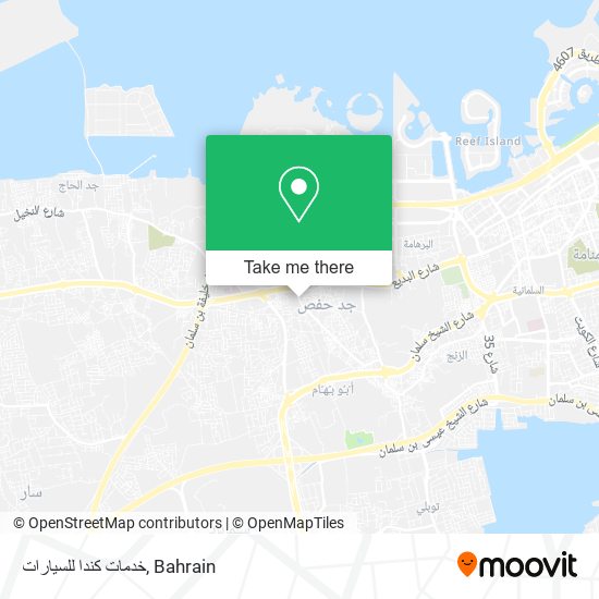 خدمات كندا للسيارات map