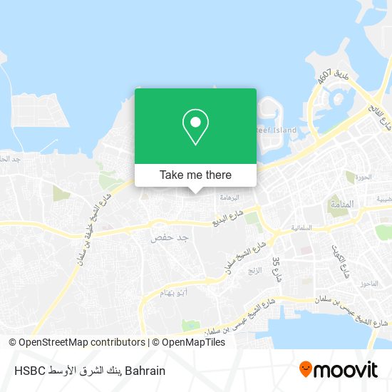 HSBC بنك الشرق الأوسط map