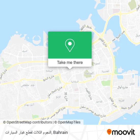 النجوم الثلاث لقطع غيار السيارات map