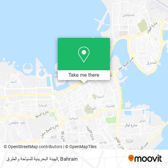 الهيئة البحرينية للسياحة والطرق map
