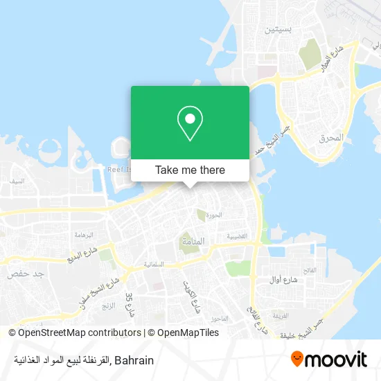 القرنفلة لبيع المواد الغذائية map