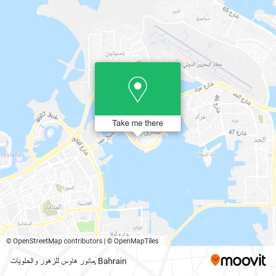 مانور هاوس للزهور والحلويات map