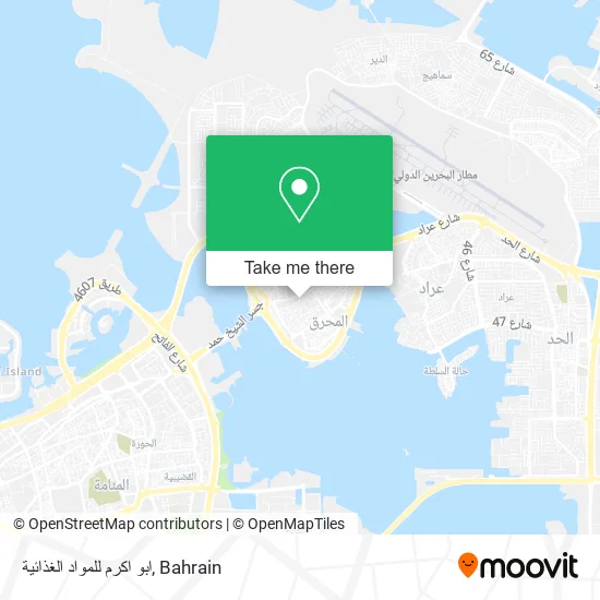 ابو اكرم للمواد الغذائية map
