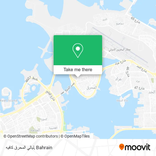 ليالي المحرق كافيه map
