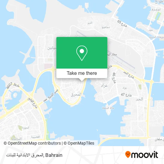 المحرق الابتدائية للبنات map