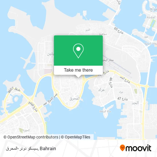 سيسكو دونر-المحرق map