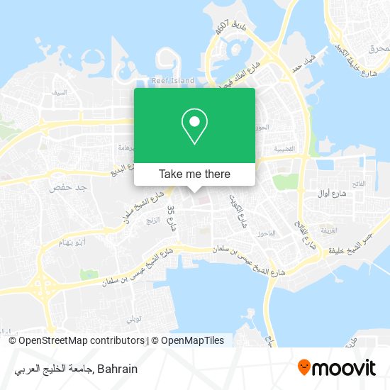 جامعة الخليج العربي map