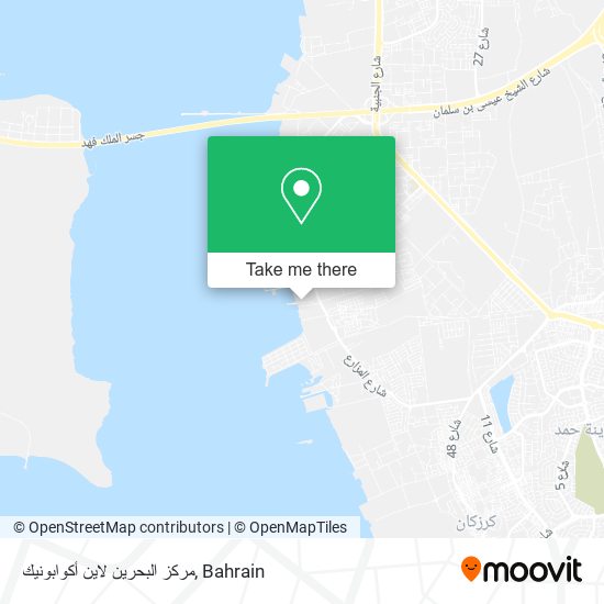 مركز البحرين لاين أكوابونيك map