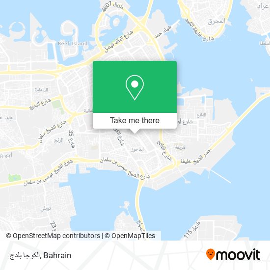 الكوجا بلدج map
