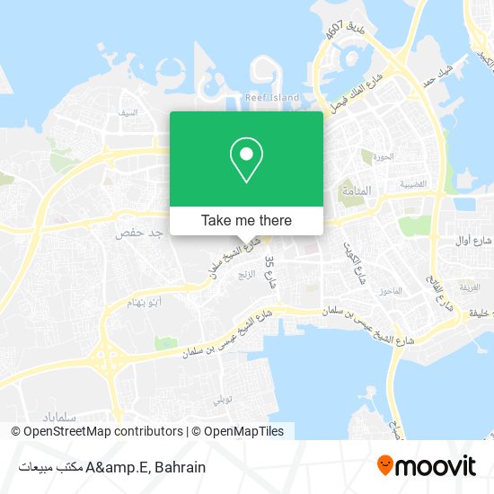 مكتب مبيعات A&amp.E map