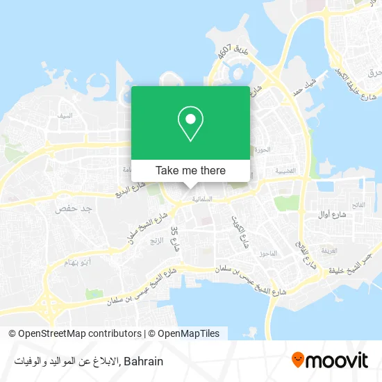 الابلاغ عن المواليد والوفيات map