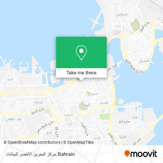 مركز البحرين الأخضر للبيانات map