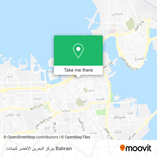 مركز البحرين الأخضر للبيانات map