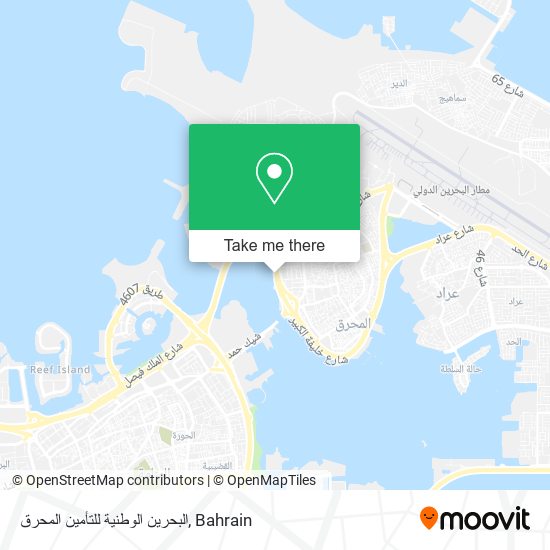 البحرين الوطنية للتأمين المحرق map