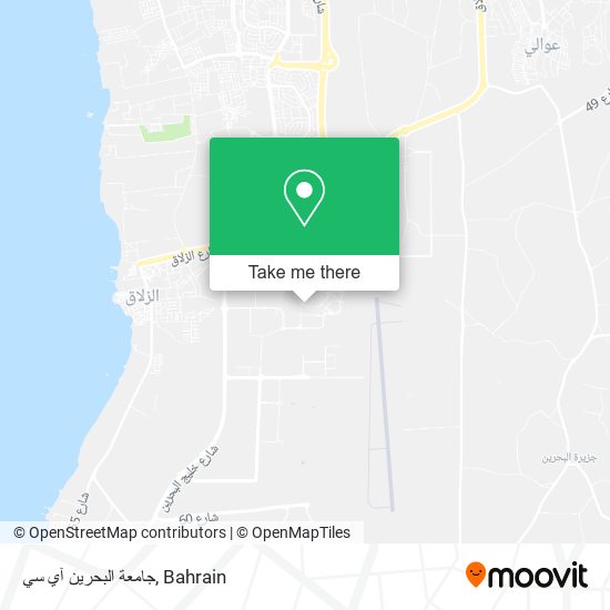 جامعة البحرين آي سي map